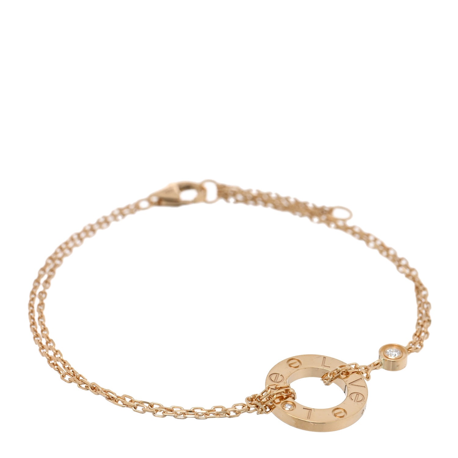 Cartier 18K Yellow Gold Diamond Love Bracelet 1 of 4