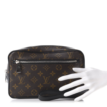 Louis Vuitton Monogram Macassar Kasai Clutch Black 2 of 9