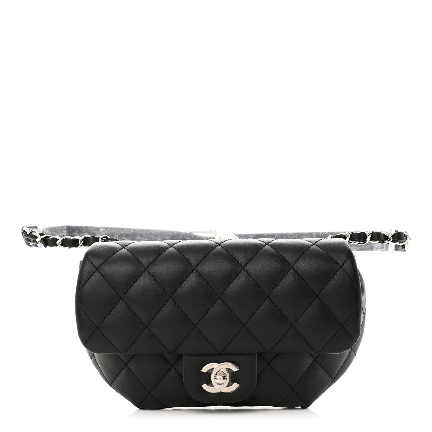 Chanel Calfskin Quilted CC Uniform Flap Belt Bag Black 1 of 11