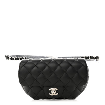 Chanel Calfskin Quilted CC Uniform Flap Belt Bag Black 1 of 11