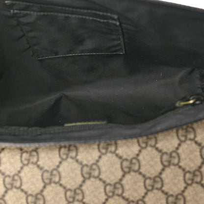 Gucci GG Supreme Monogram Web Flap Messenger Bag Black 5 of 10