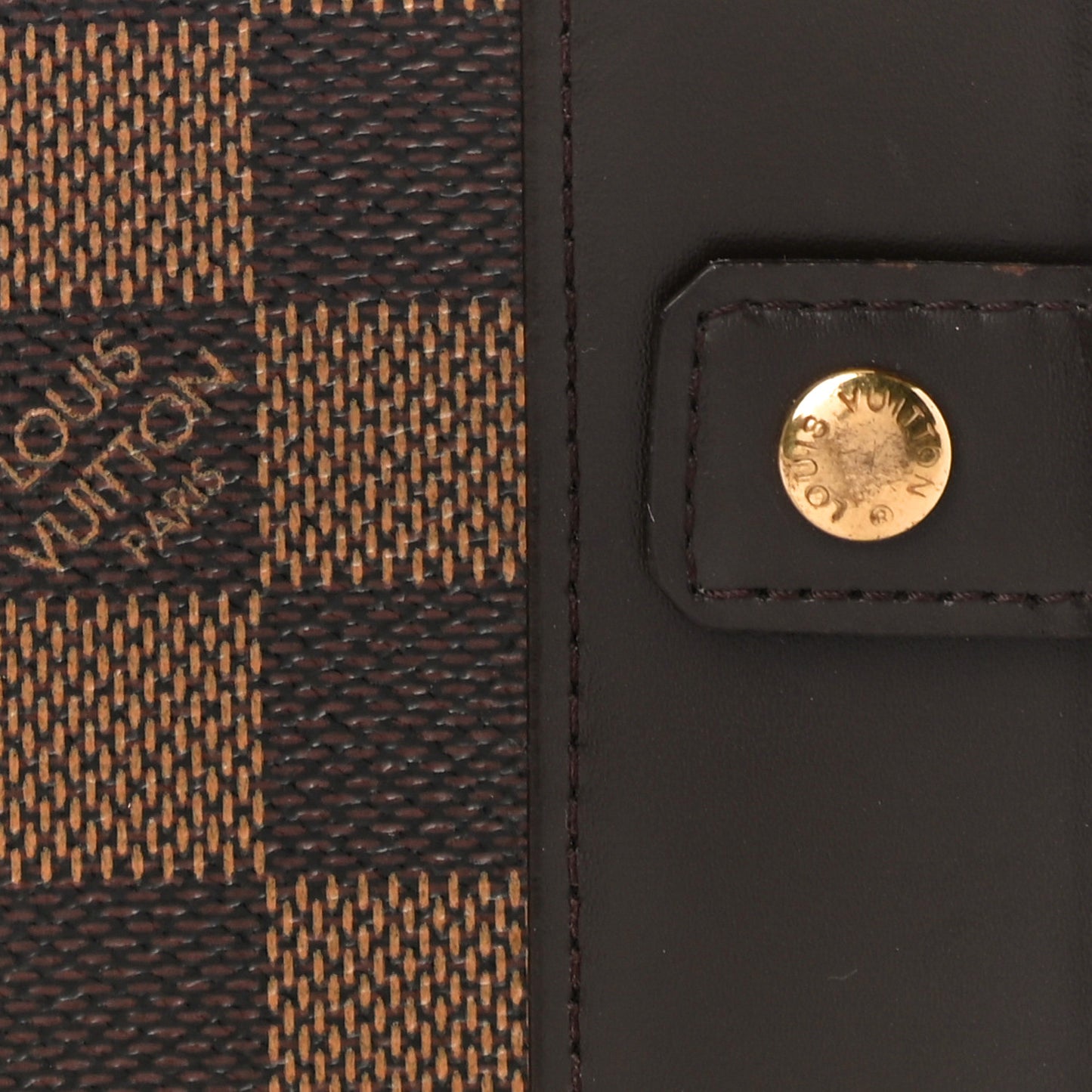 Damier Ebene Zippe Zipped Compact Wallet