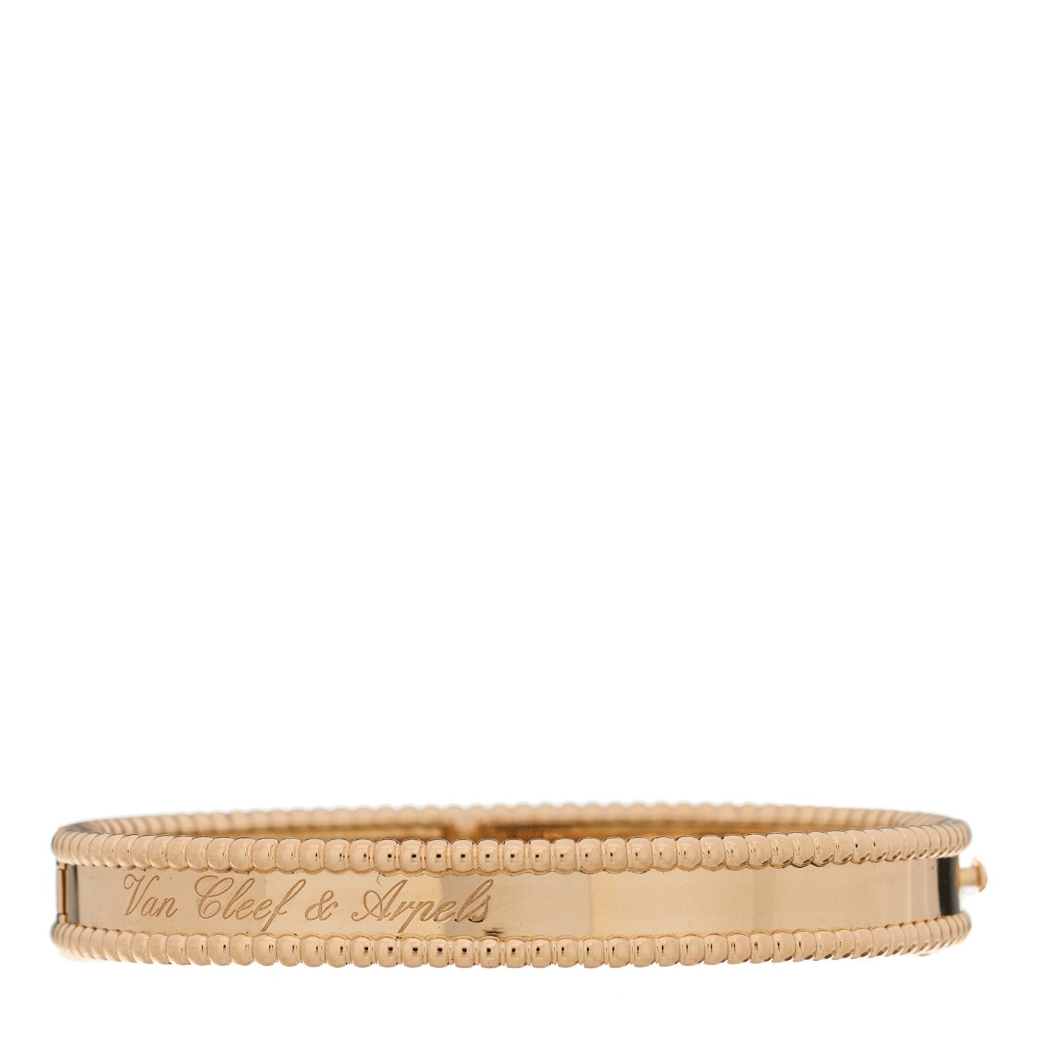 Van Cleef & Arpels 18K Rose Gold Perlee Signature Bangle Bracelet S 2 of 5