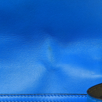 Valentino Garavani Nappa Canvas Camouflage Medium Glam Lock Rockstud Flap Blue Fluo 10 of 18