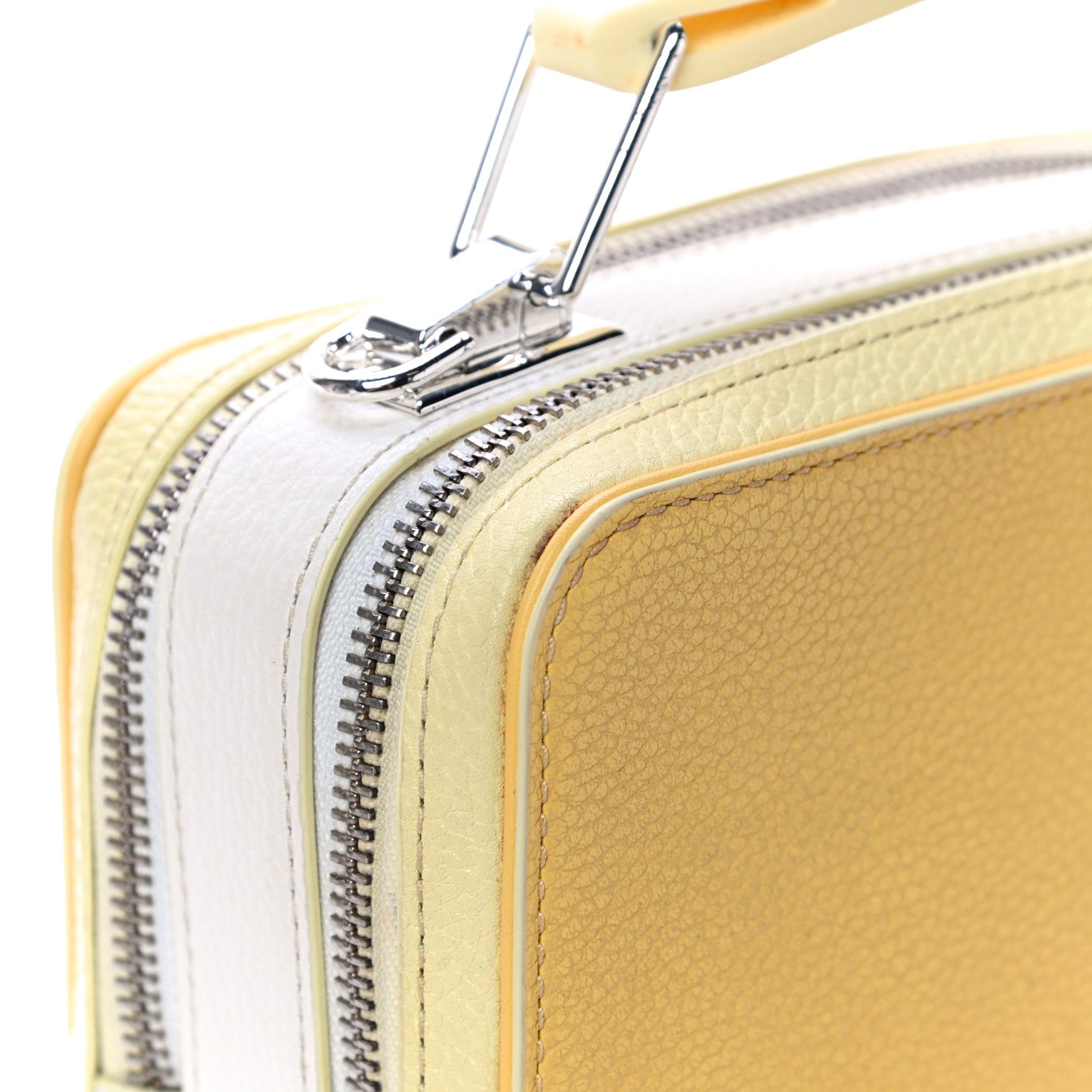 Marc Jacobs Calfskin Mini The Textured Box Bag Yellow White 14 of 17