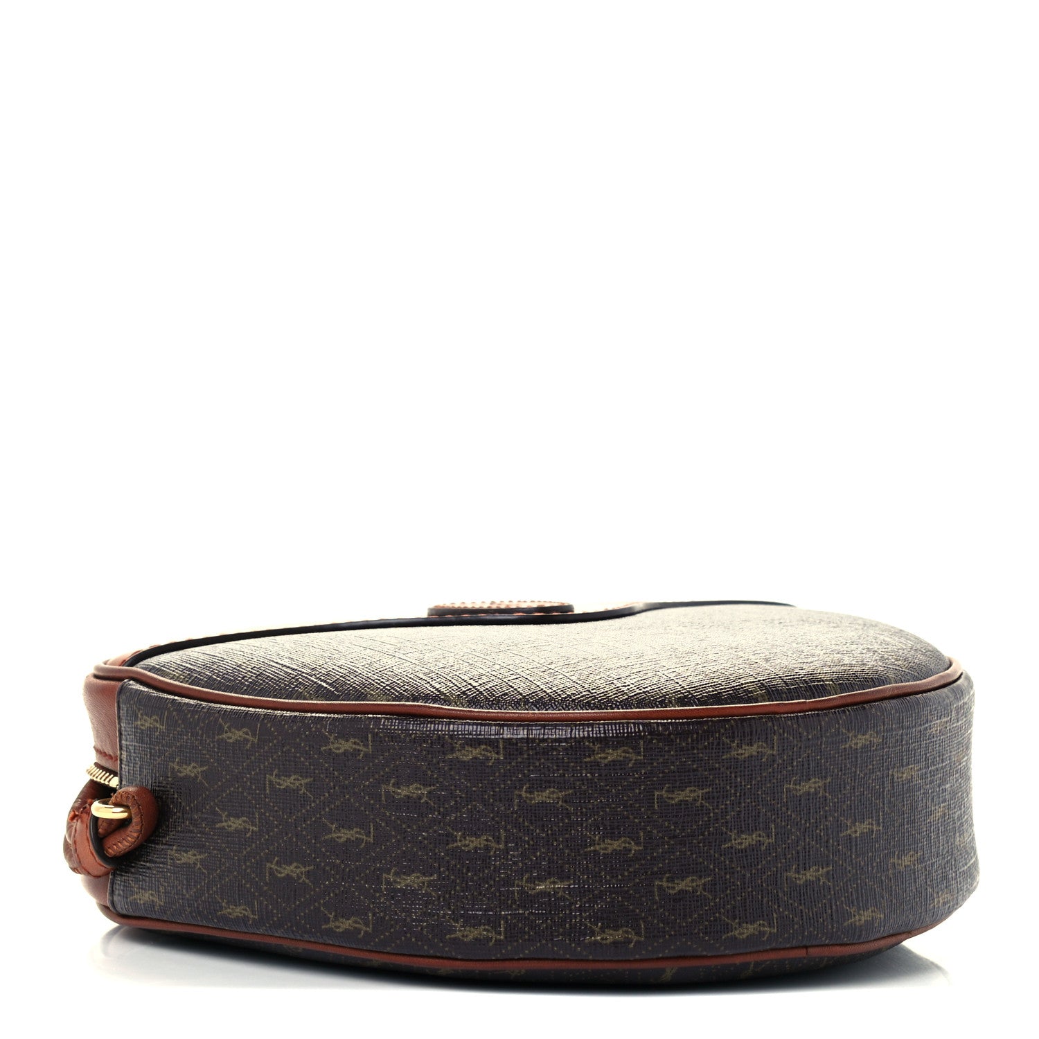 Saint Laurent Canvas Smooth Calfskin Le Monogramme Coeur Crossbody Chestnut 3 of 8