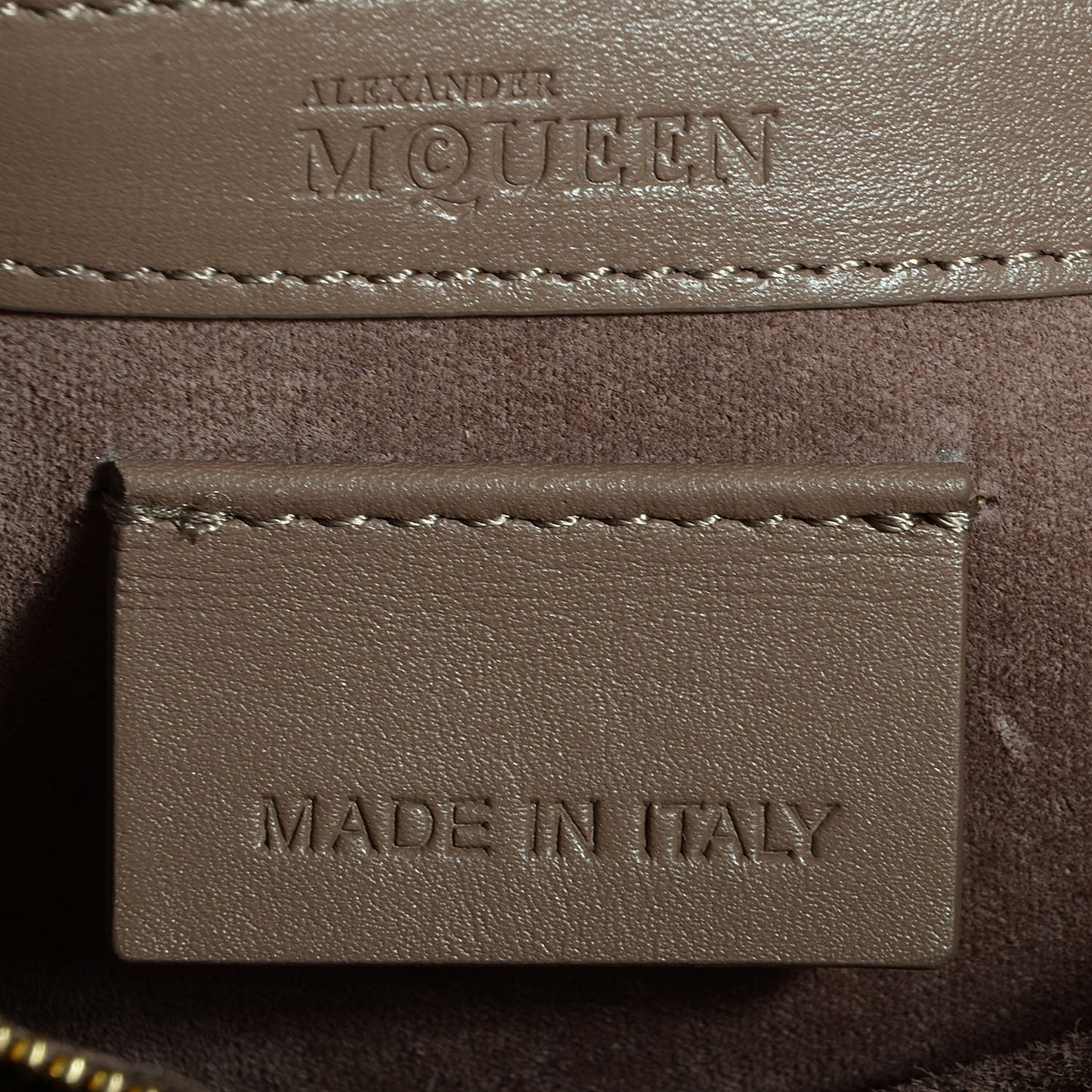Calfskin Embossed Suede Large Heroine Tan