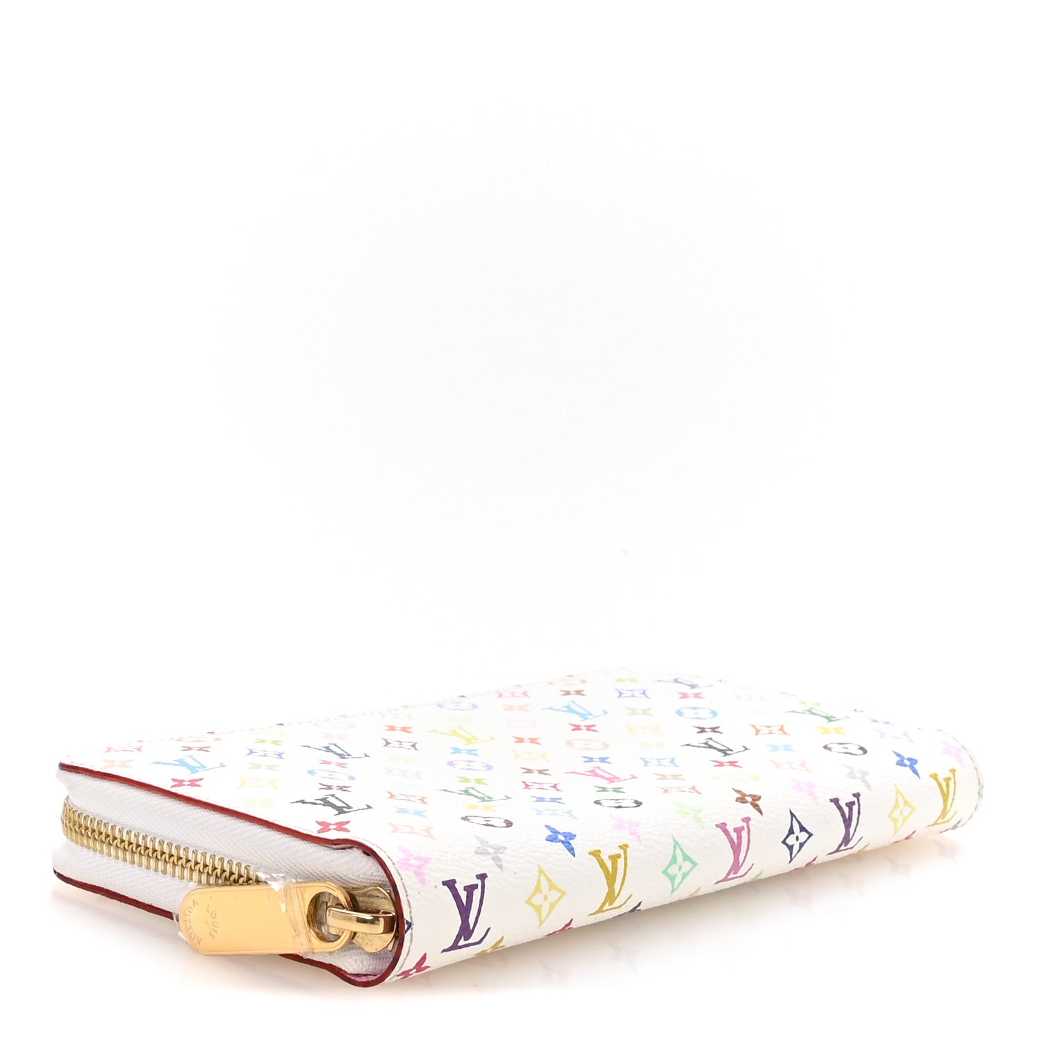 Louis Vuitton Monogram Multicolor Zippy Wallet White Litchi 4 of 7