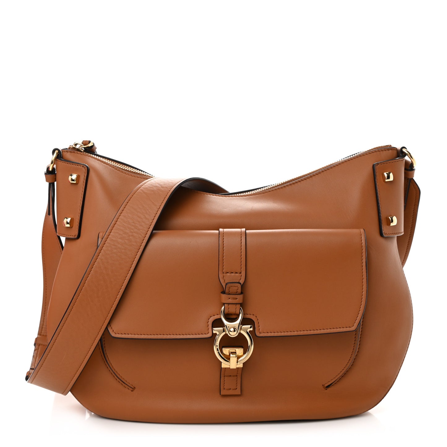 Calfskin Fiona Hobo Brown