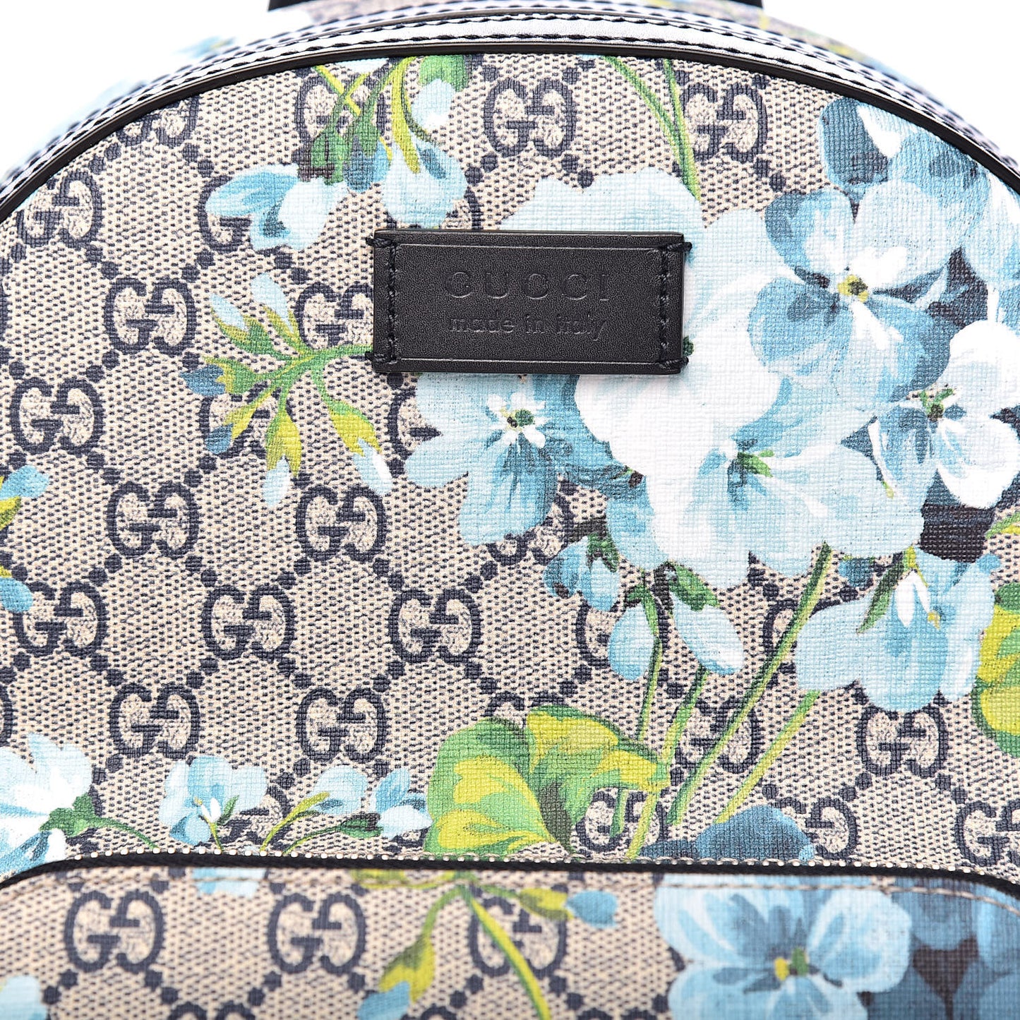 GG Supreme Monogram Blooms Small Day Backpack Blue