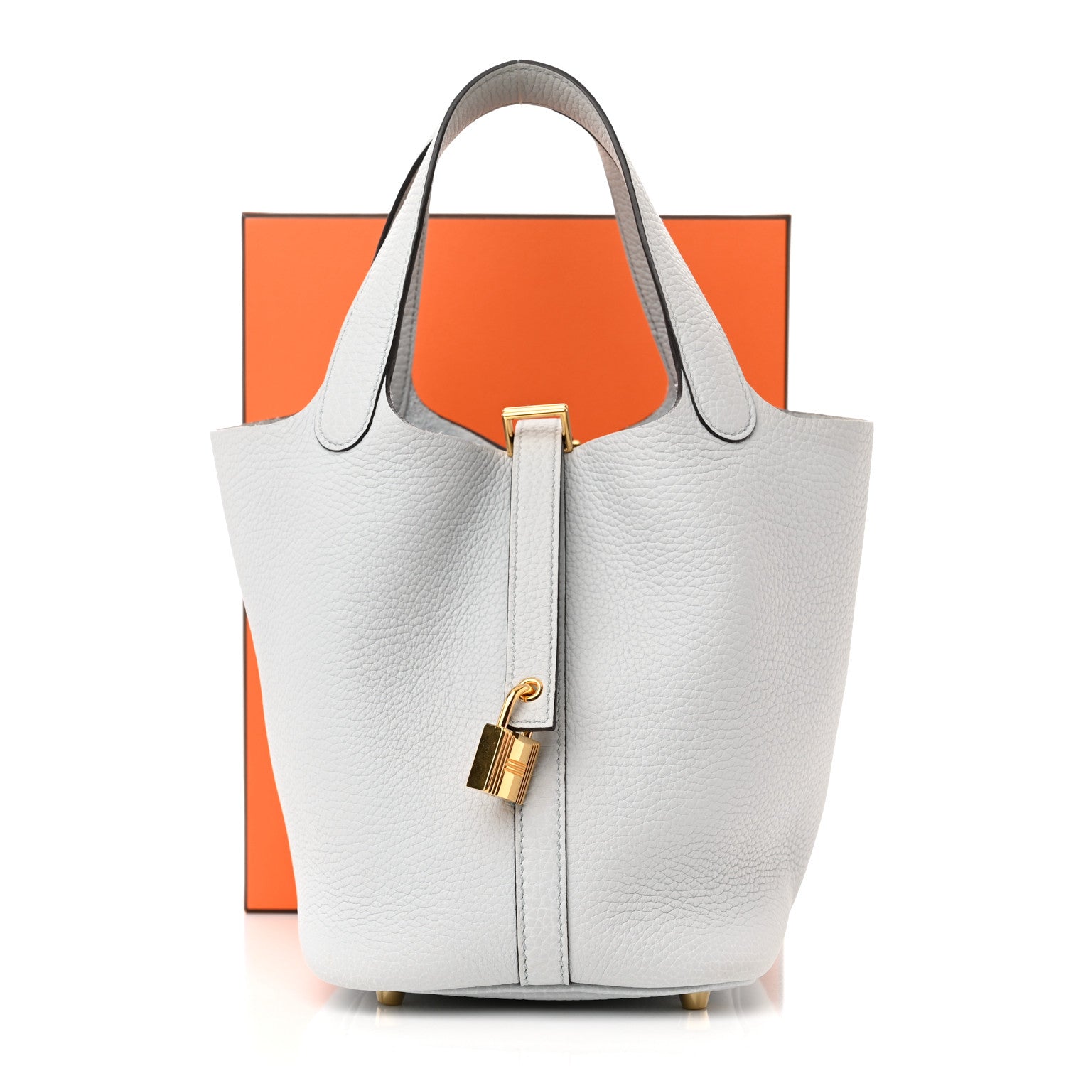 Hermes Taurillon Clemence Picotin Lock 18 PM Bleu Pale 11 of 11