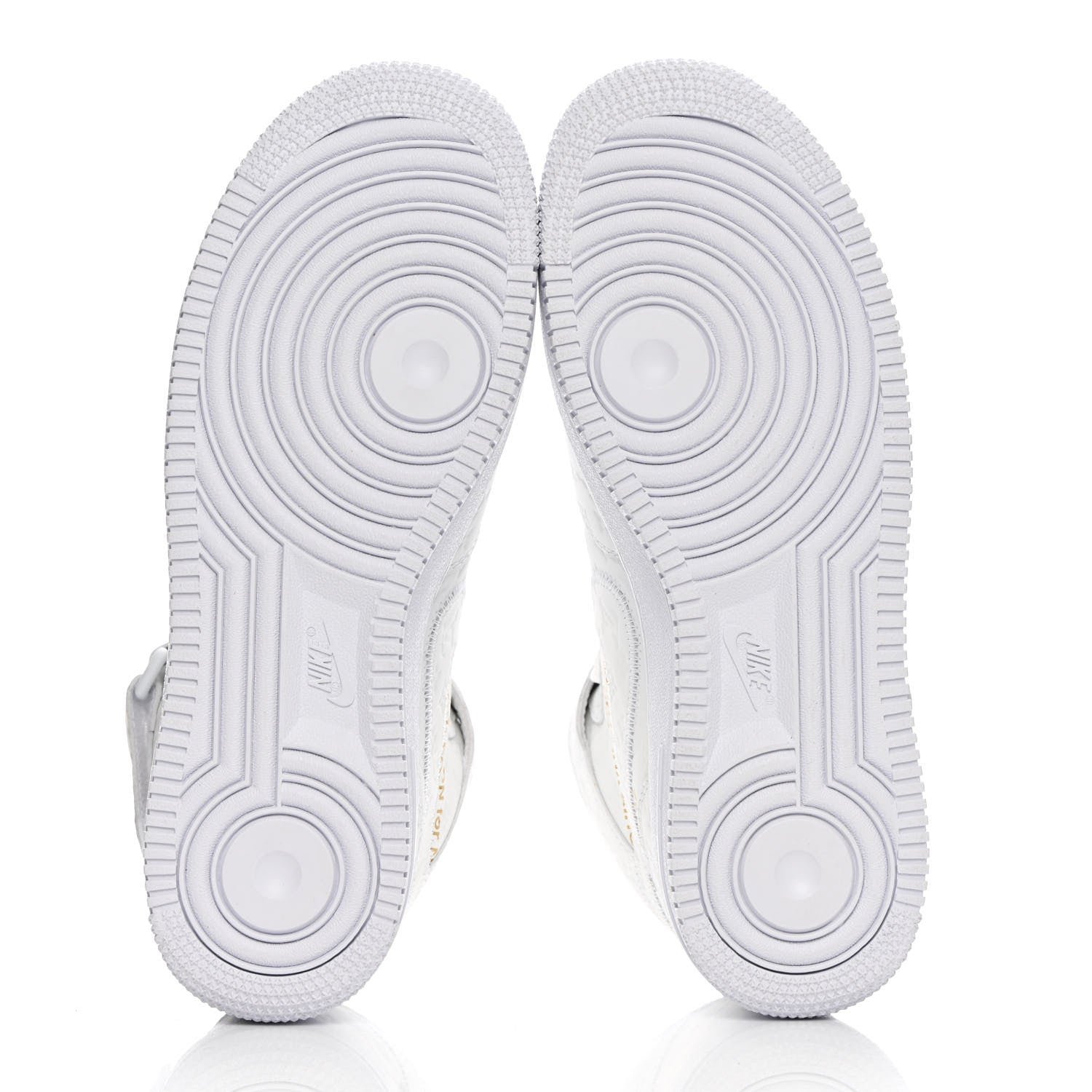Louis Vuitton X NIKE AIR FORCE 1 Calfskin Monogram Mid Sneakers 7 White 5 of 10
