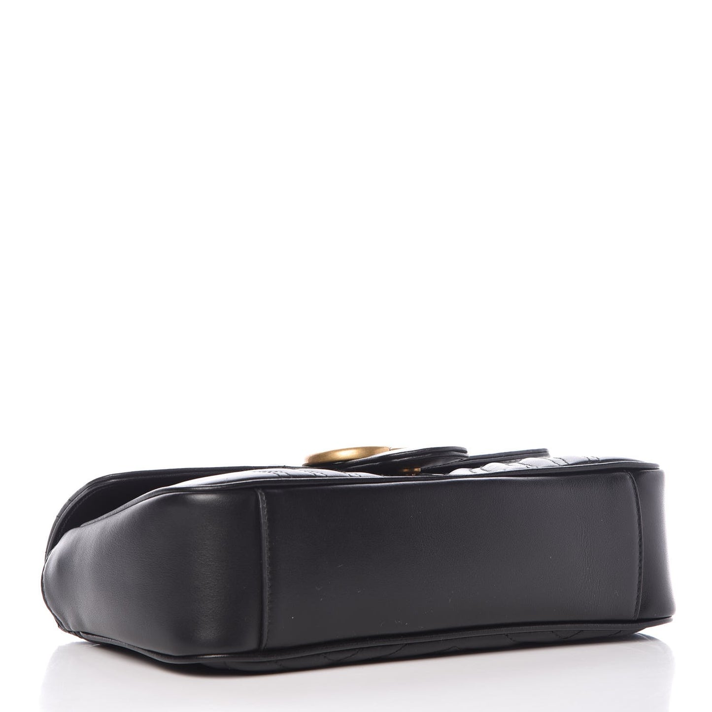 Calfskin Matelasse Small GG Marmont Shoulder Bag Black