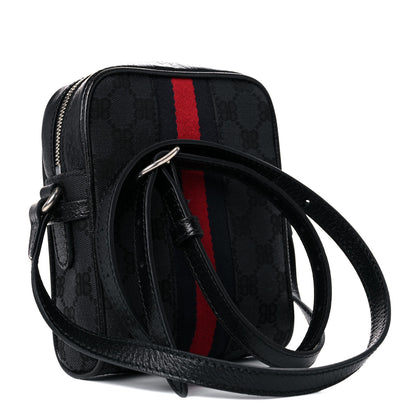 Gucci X BALENCIAGA BB Monogram Web Mini Ophidia Messenger Black 3 of 15