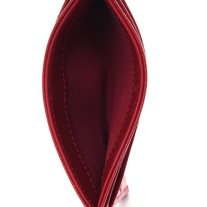 Chanel Caviar Camellia Embossed Card Holder Red 4 of 4