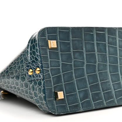 Louis Vuitton Crocodile Lockit PM Blue 8 of 11