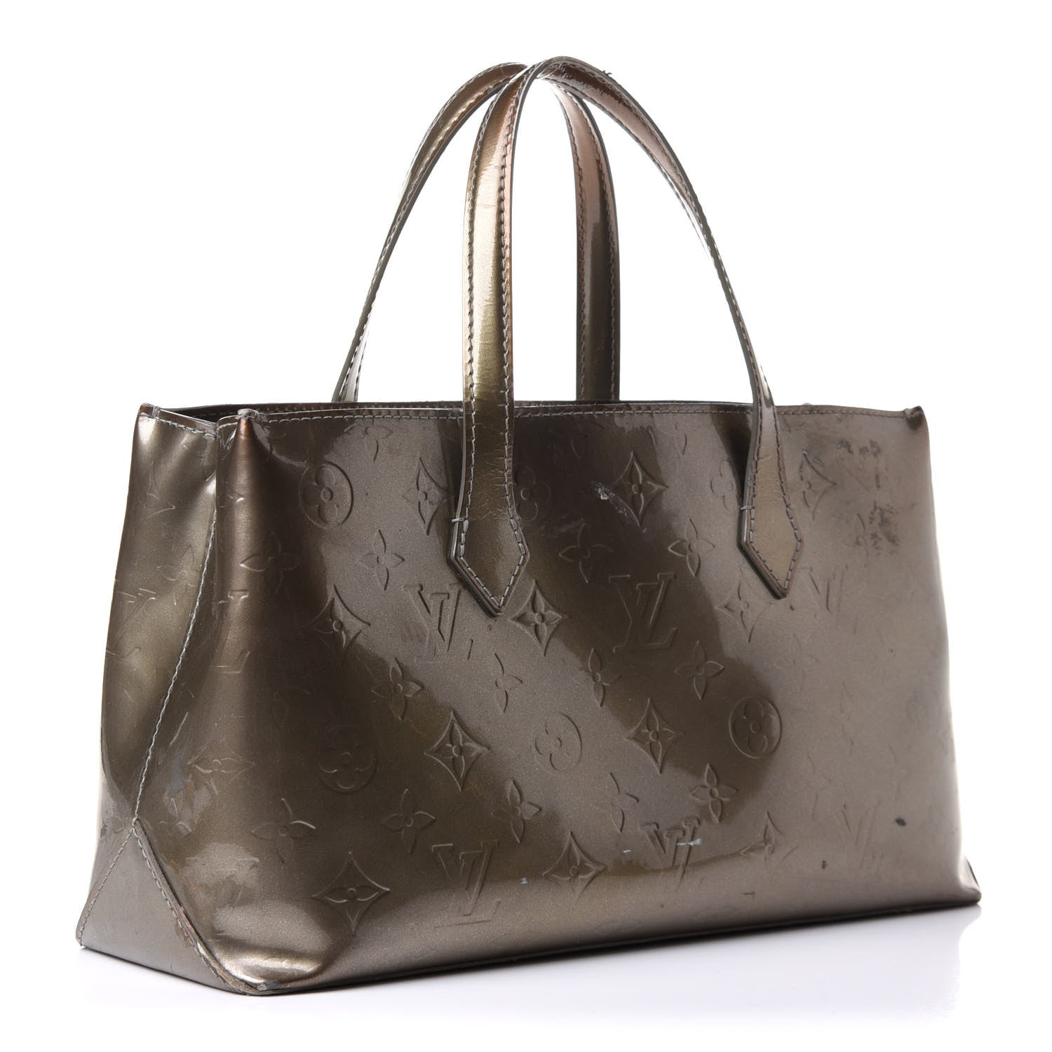 Louis Vuitton Vernis Wilshire PM Gris Art Deco 2 of 14