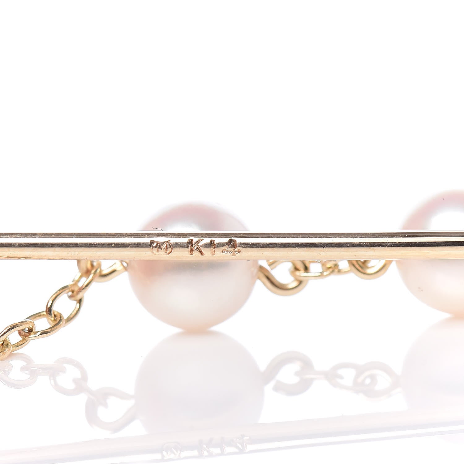 Mikimoto 14K Yellow Gold Akoya Pearl 4.5mm Pin Brooch 4 of 5