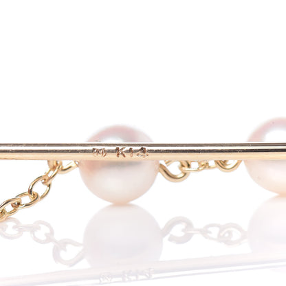 Mikimoto 14K Yellow Gold Akoya Pearl 4.5mm Pin Brooch 4 of 5