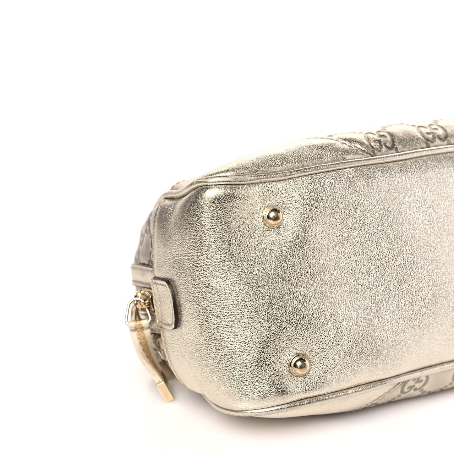Guccissima Small Capri Satchel Metallic Gold