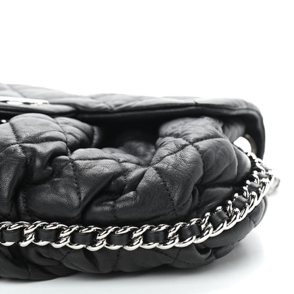 Chanel Washed Lambskin Quilted Medium Chain Around Messenger Black 7 of 10