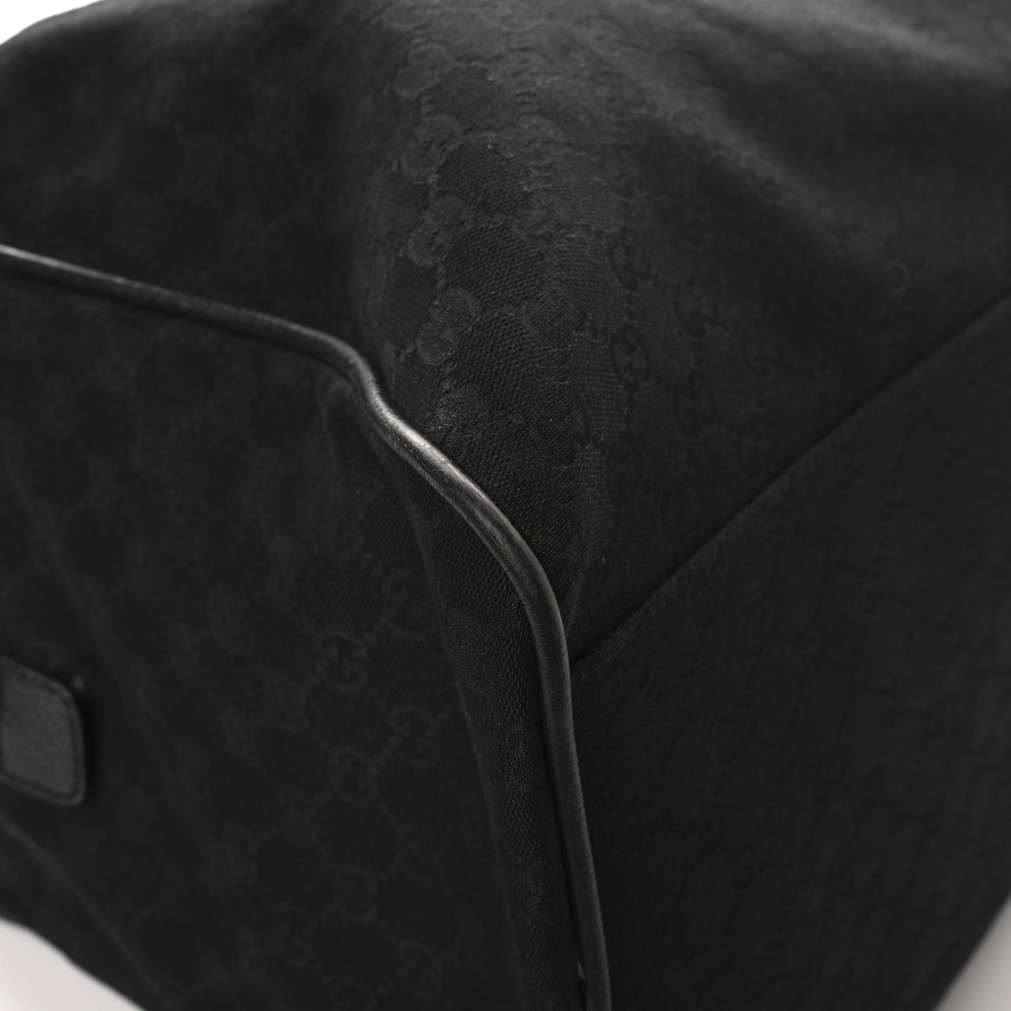 GG Monogram Web Large Collapsible Carry On Duffle Bag Black