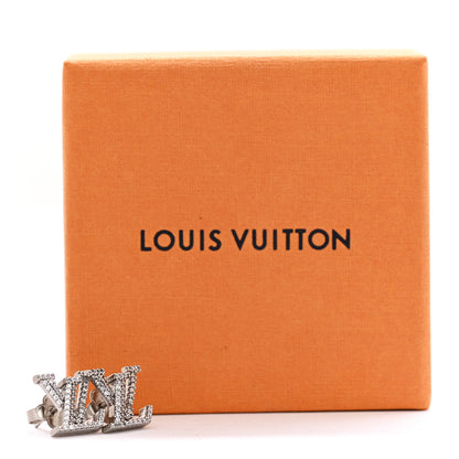 Louis Vuitton Crystal LV Iconic Earrings Silver 6 of 6