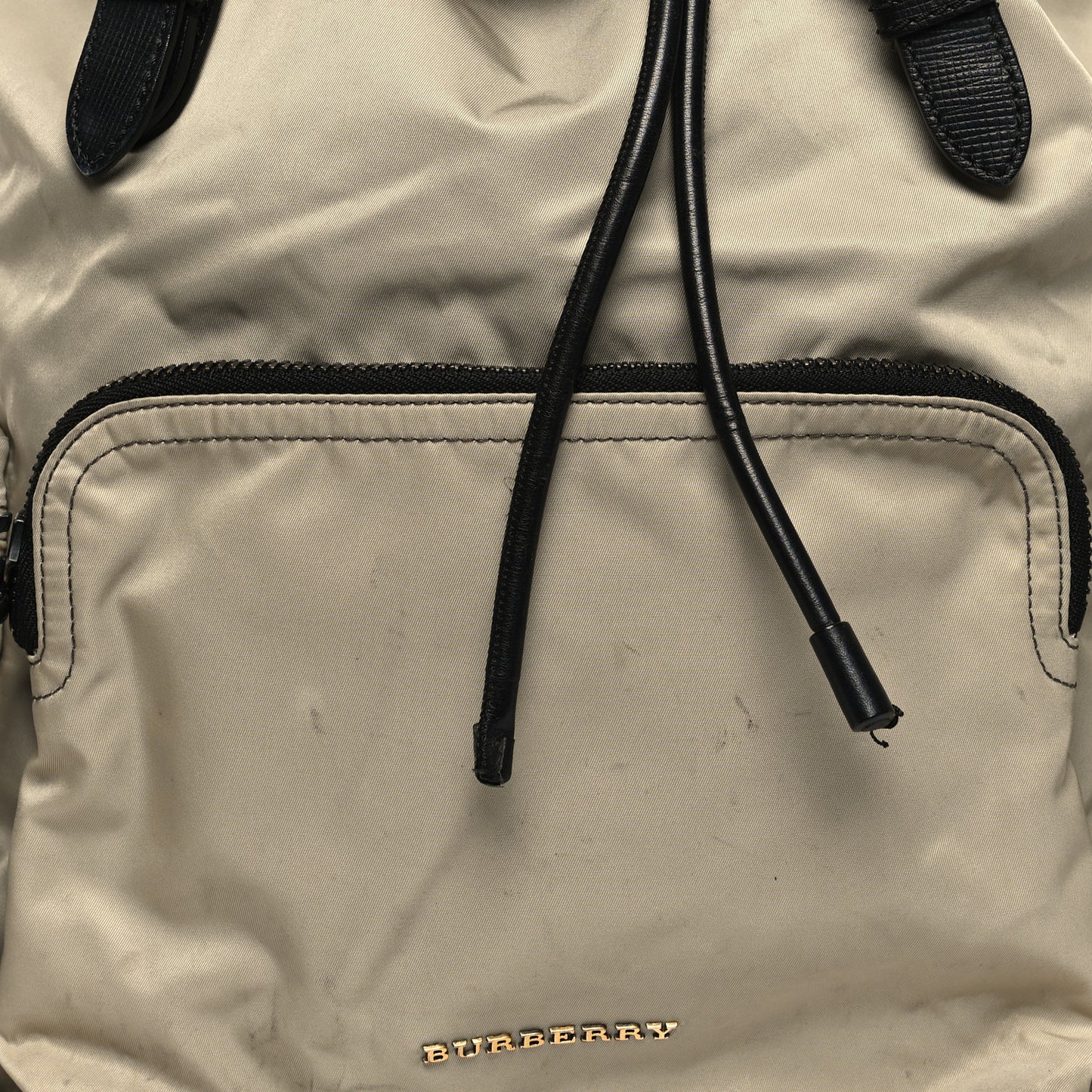 Nylon Medium Rucksack Backpack Beige