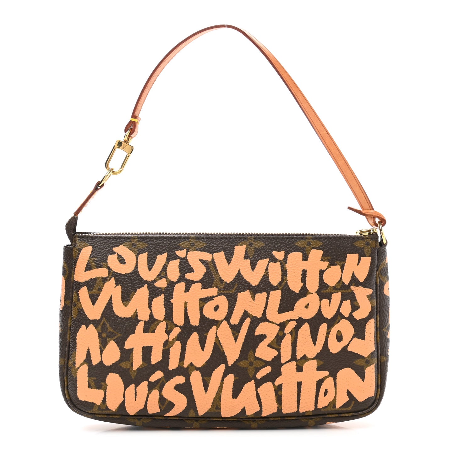 Monogram Graffiti Pochette Accessories Peach