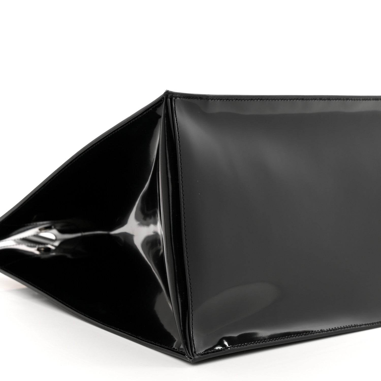 Saint Laurent Mesh Patent Rive Gauche Tote Black 8 of 9