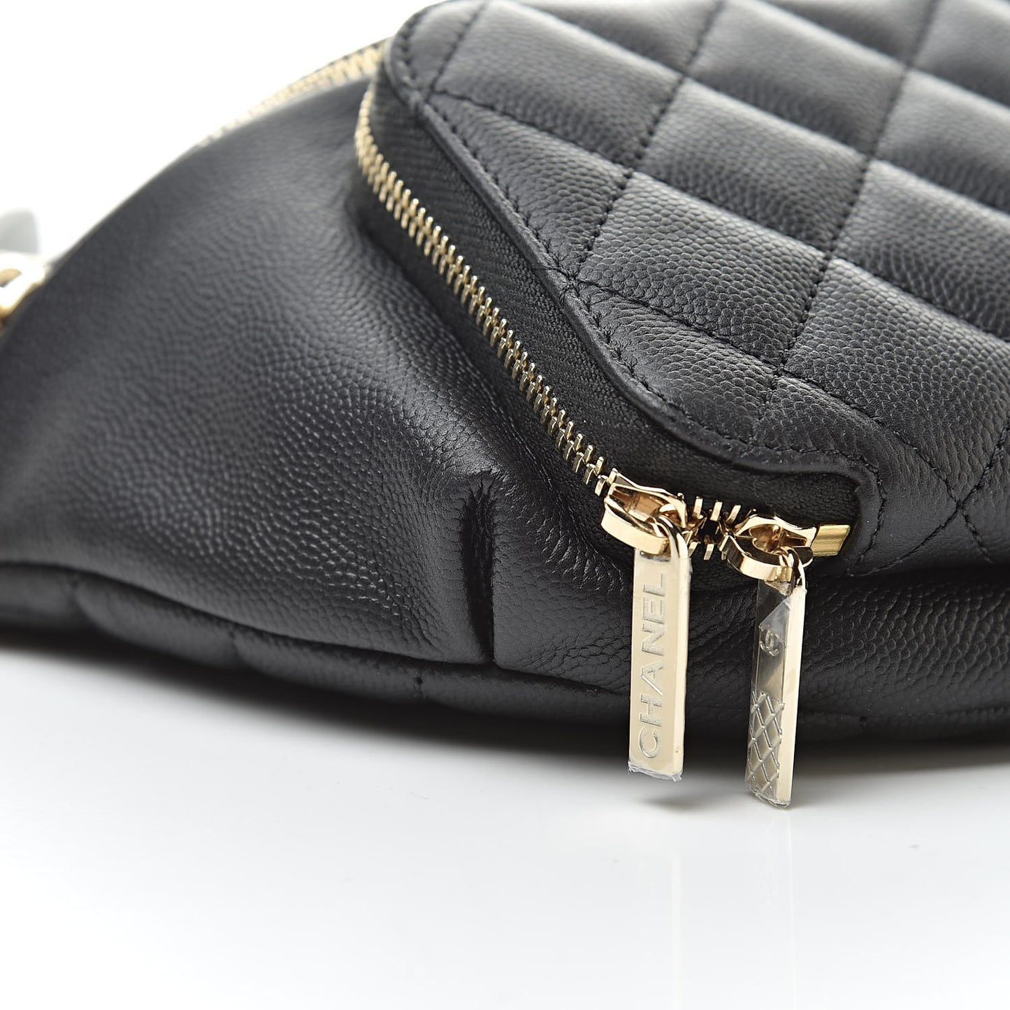 Caviar Quilted Business Affinity Waist Belt Bag Black