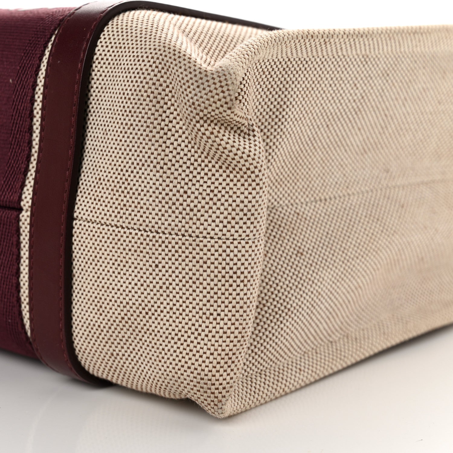 Chloe Cotton Calfskin Medium Woody Ribbon Tote Burgundy 10 of 10