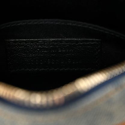 Saint Laurent Denim Quilted Monogram Round Crossbody Bag Rodeo Blue 7 of 10