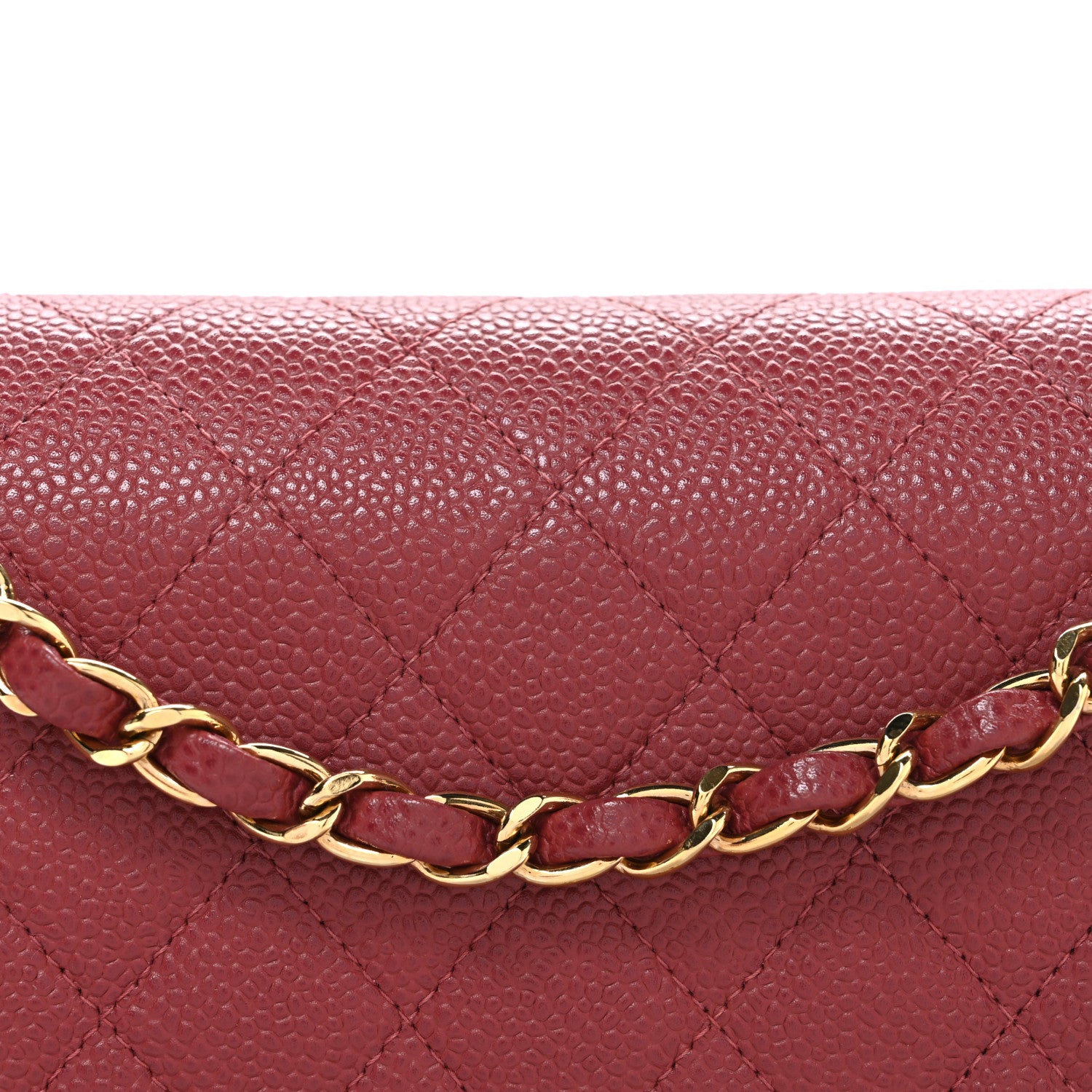Chanel Caviar Quilted Medium Double Flap Dark Pink 8 of 10