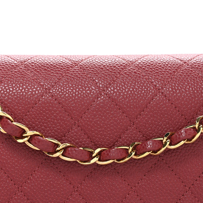 Chanel Caviar Quilted Medium Double Flap Dark Pink 8 of 10