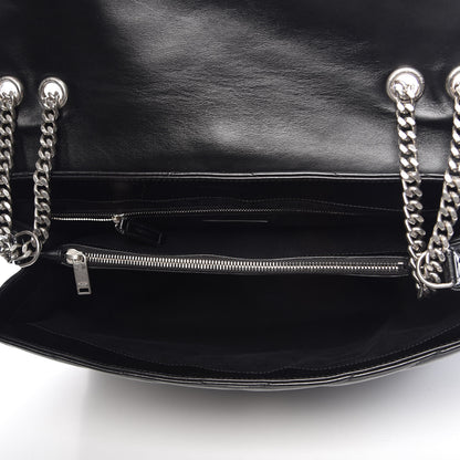 Saint Laurent Calfskin Y Quilted Monogram Large Loulou Chain Satchel Black 5 of 11
