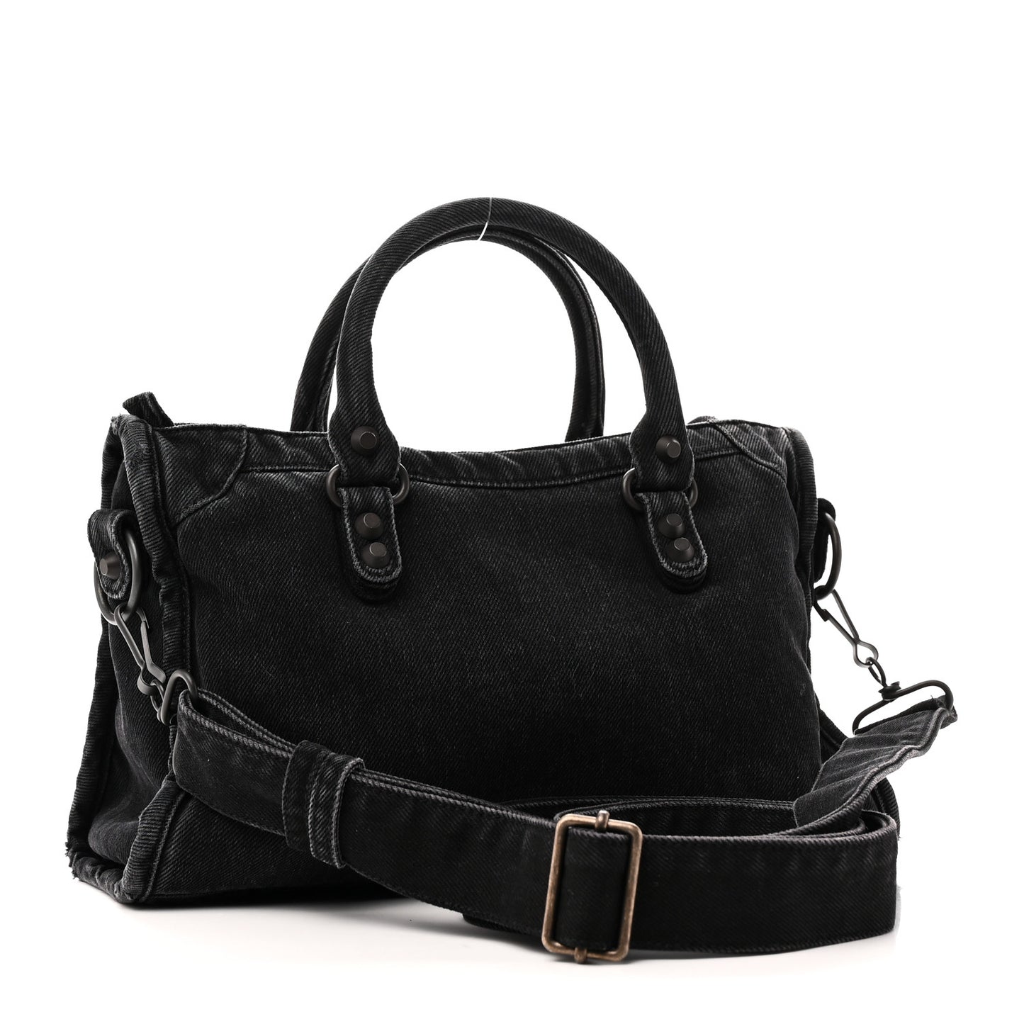Washed Denim Classic Hardware Small Le City Black