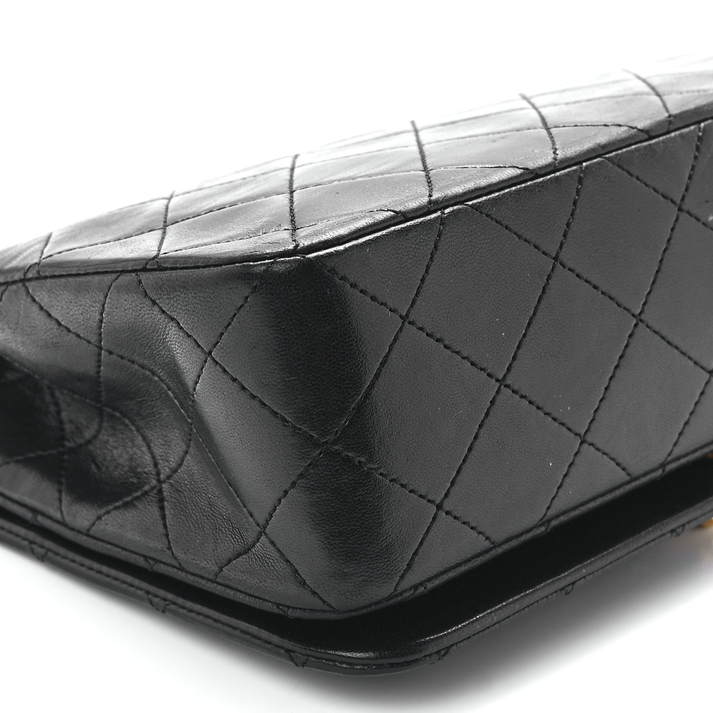 Lambskin Quilted Small Single Flap Black