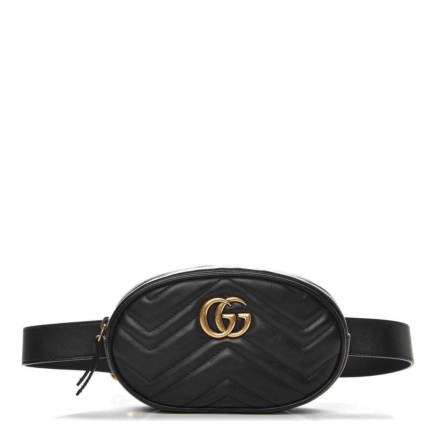 Calfskin Matelasse GG Marmont Belt Bag 75 30 Black
