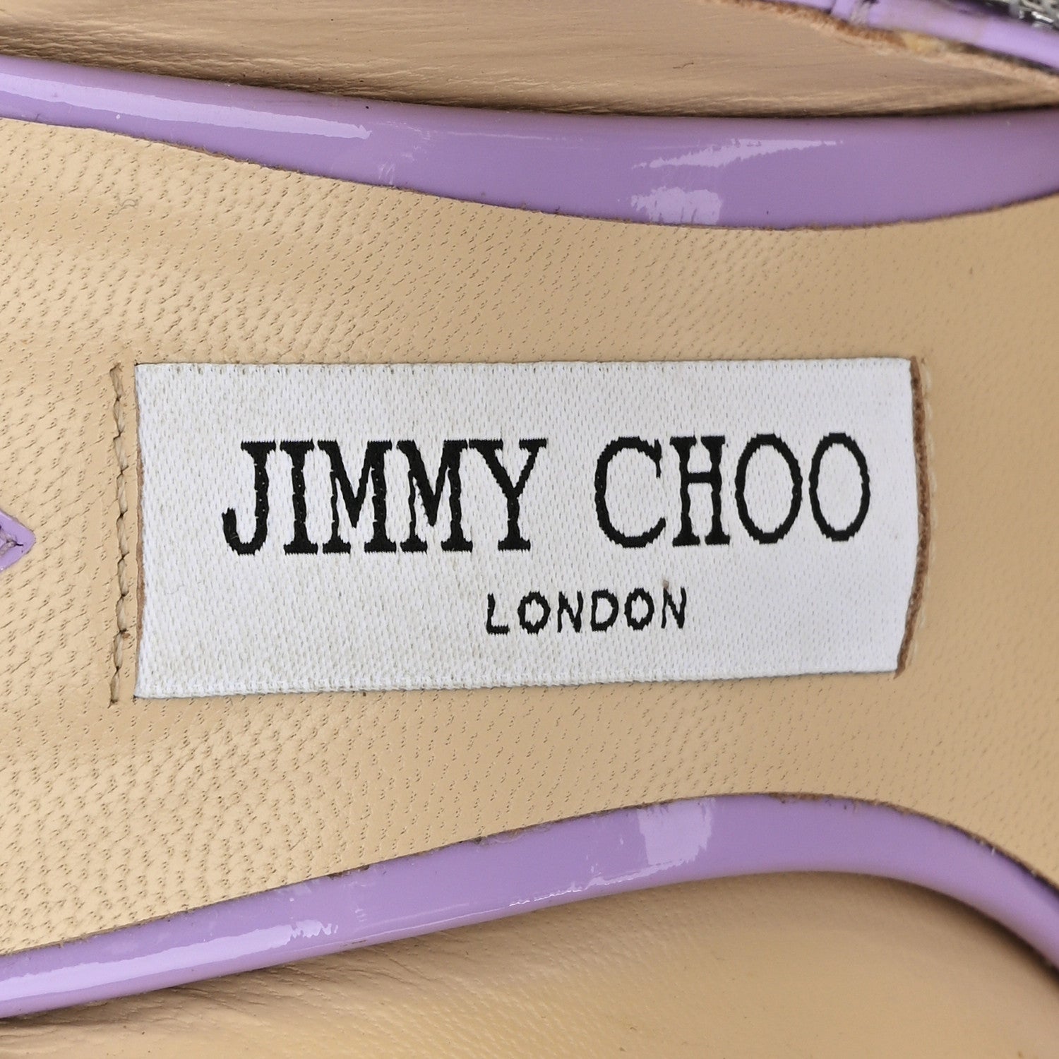 Jimmy Choo Patent Crystal Bing 100 Pumps 38.5 Wisteria 7 of 8