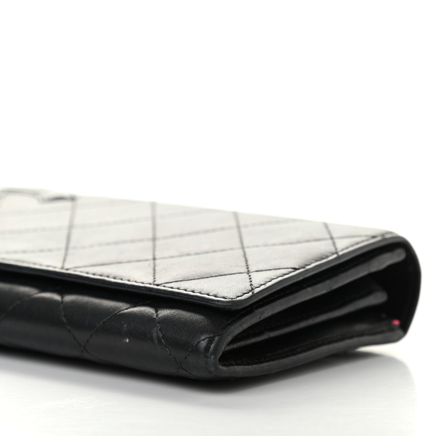 Chanel Calfskin Quilted Cambon Tri-Fold Wallet Black 9 of 25