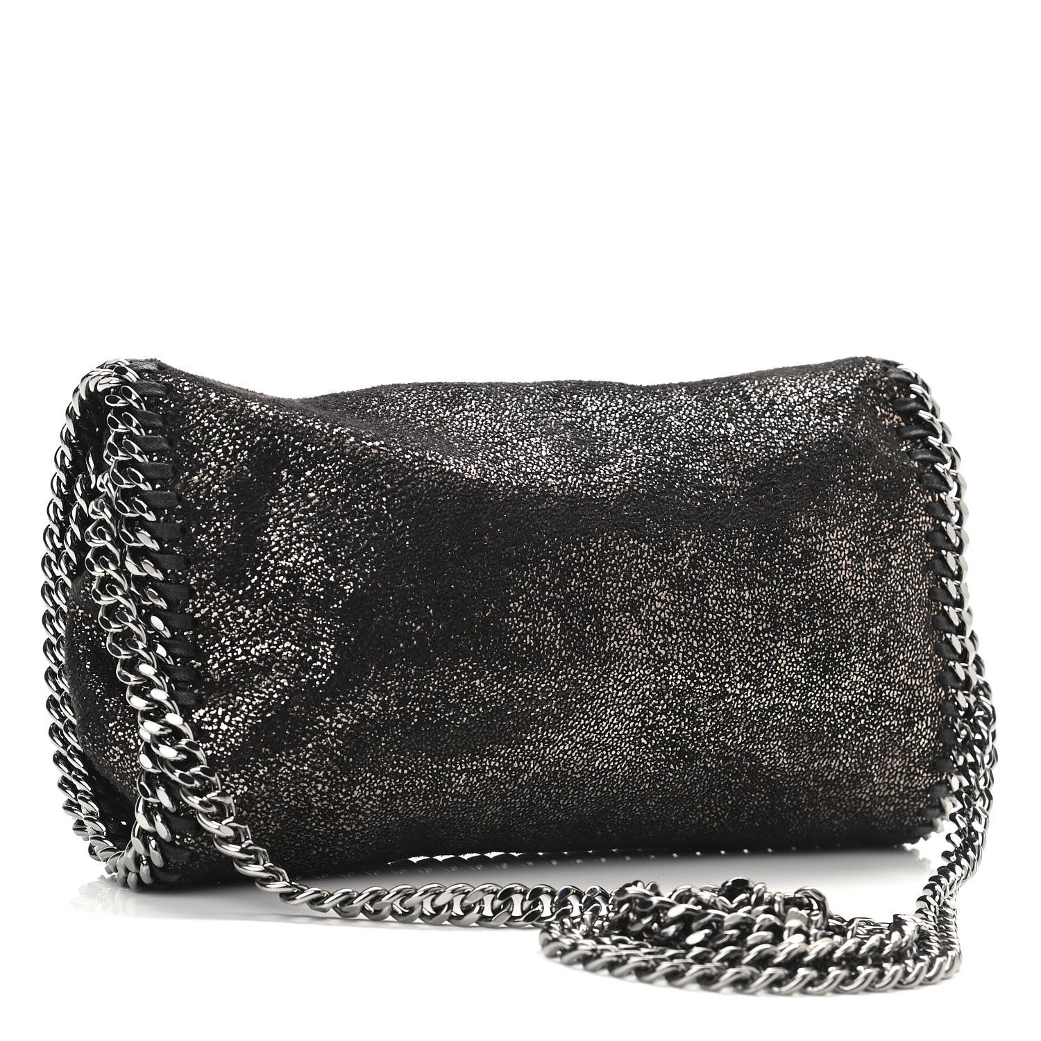 Stella McCartney Shaggy Deer Falabella Crossbody Clutch Black 3 of 9