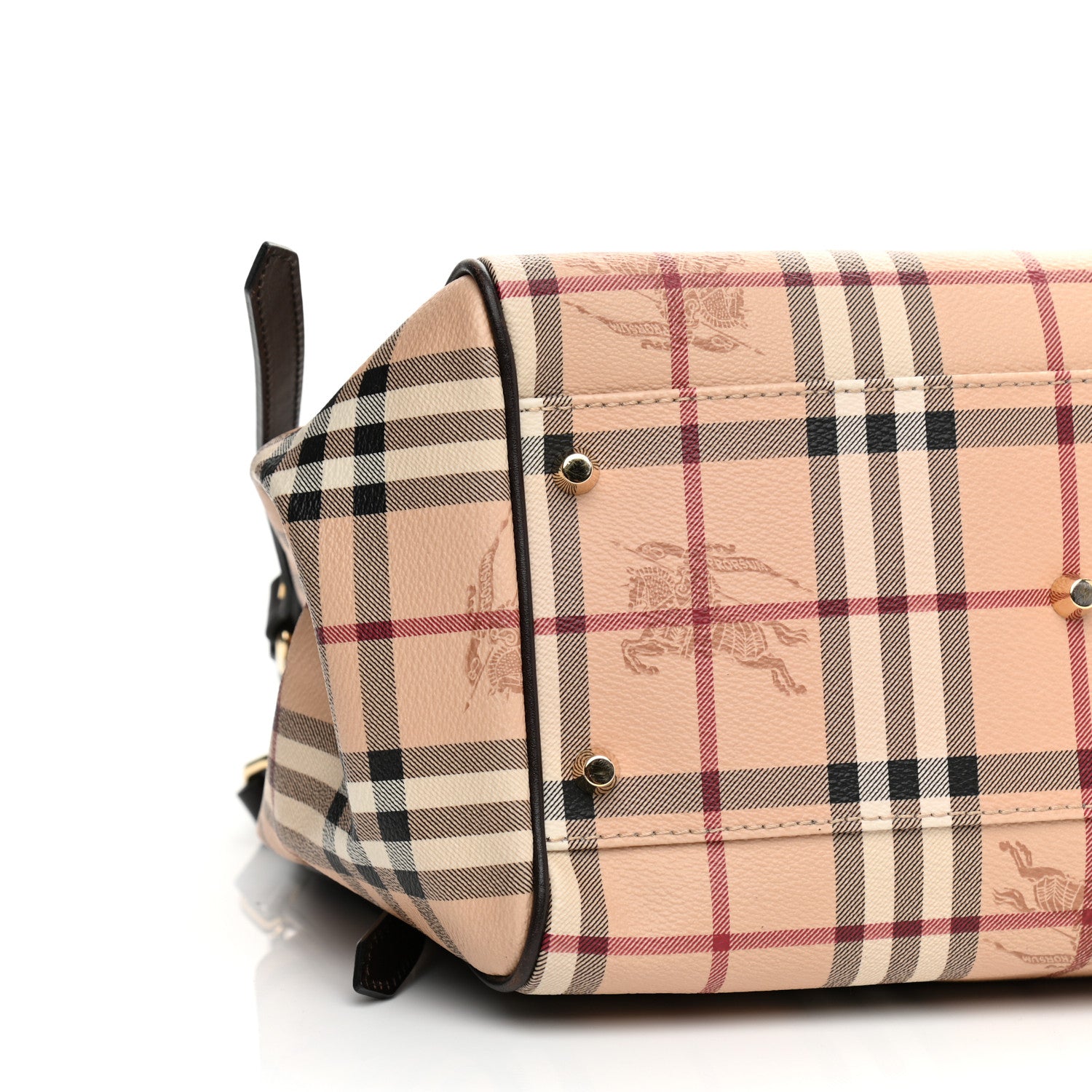 Burberry Haymarket Check Small Canterbury Tote Chocolate 9 of 12