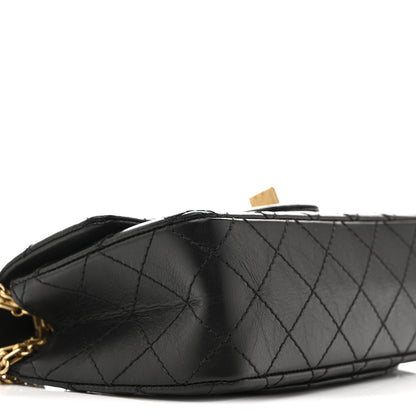 Chanel Aged Calfskin Quilted 2.55 Reissue Mini Flap Black 9 of 11