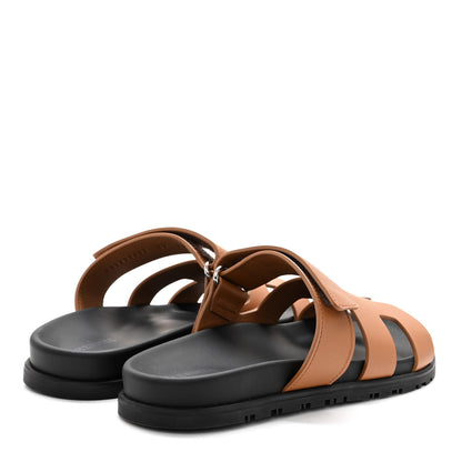 Hermes Calfskin Womens Chypre Sandals 37 Naturel 4 of 8