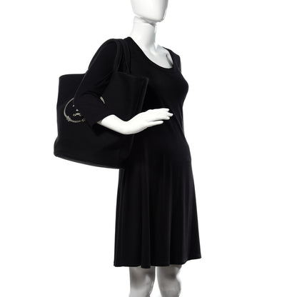 Prada Canapa Logo Bucket Tote Black 2 of 8