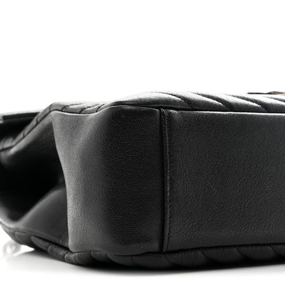 Saint Laurent Sheepskin Matelasse Chevron Monogram Large College Satchel Black 18 of 21