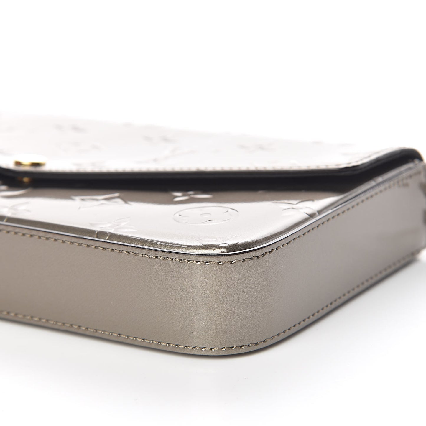 Vernis Felicie Pochette Chain Wallet Champagne Metallise
