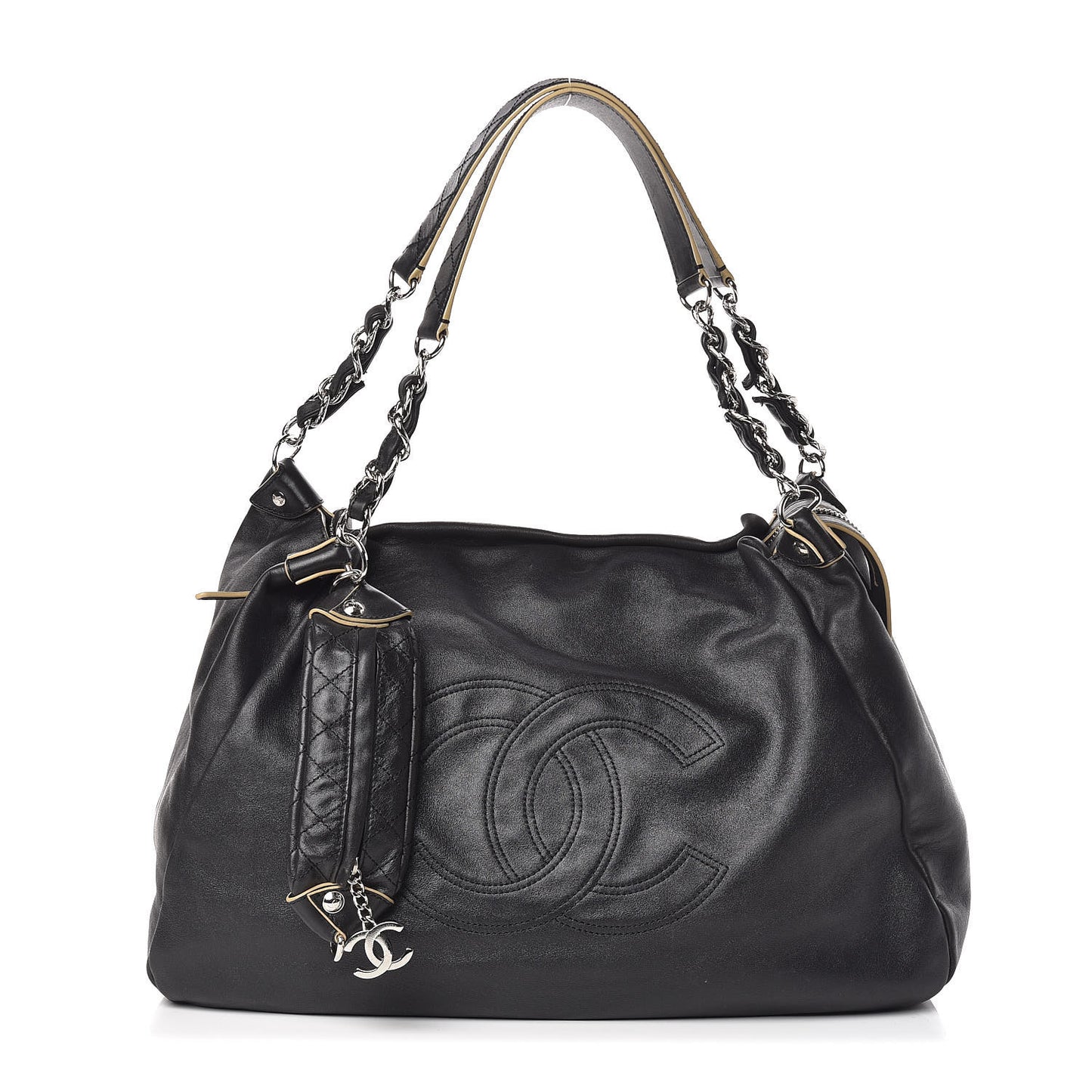 Lambskin Large Edgy Hobo Black