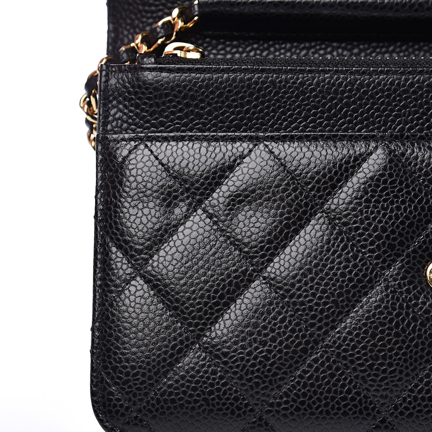 Chanel Caviar Quilted Wallet On Chain WOC Black 11 of 12